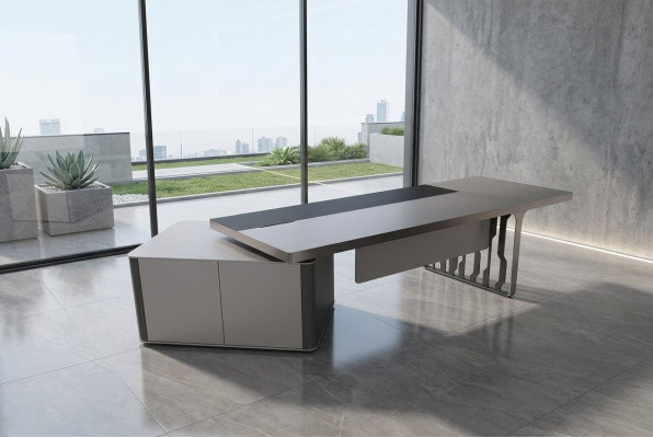 Mobilier de bureau moderne bureau, mobilier de salle d'étude bureau gris