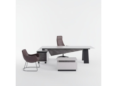 Mobilier de bureau gris pour la salle d'étude Bureau Buffet Mobilier de bureau Moderne Bois