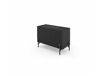 Commode Buffet Commode de bureau Mobilier design Armoire Meuble bas de bureau Noir