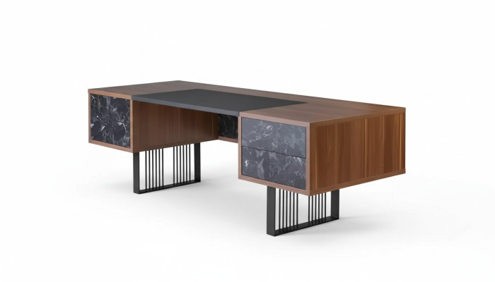 Bureau en bois massif Mobilier de bureau pour étude Ameublement de bureau Mobilier design