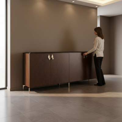 Buffet Armoire Moderne Buffet Mobilier de bureau Bois Métal Mobilier de luxe