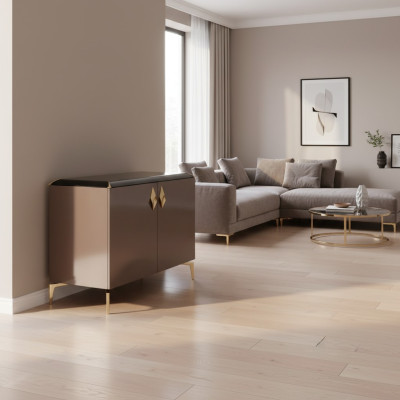 Beige Meuble à tiroirs de luxe Buffet Buffet Mobilier de bureau Armoire Meubles de designer neufs