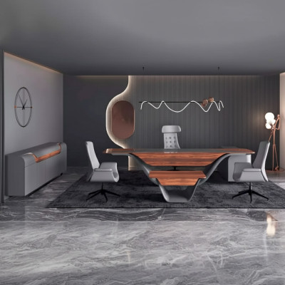 Un luxueux ensemble pour un bureau de haute qualité dans un style futuriste.