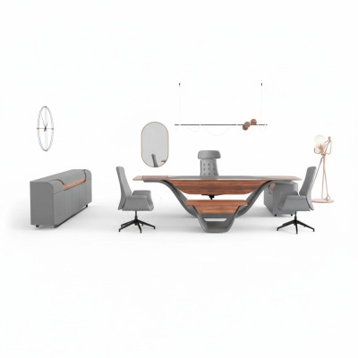 Un luxueux ensemble pour un bureau de haute qualité dans un style futuriste.