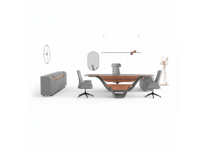 Un luxueux ensemble pour un bureau de haute qualité dans un style futuriste.