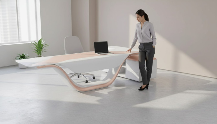 Bureau d'angle de conception Mobilier de bureau Chef de la salle d'étude Meubles Nouveaux meubles de bureau