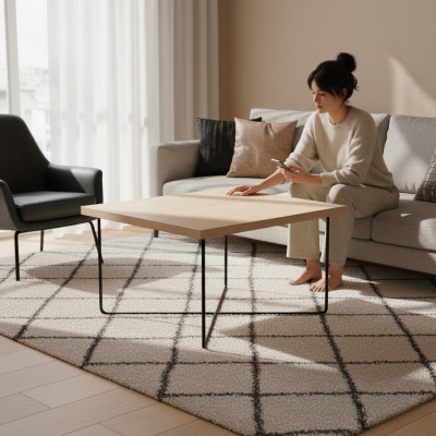 Designer Table Basse en Métal Meubles en Bois Salle d'Étude Mobilier Mobilier de Bureau