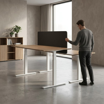 Bureaux de travail mobiles modernes pour bureau meubles en bois blancs neufs