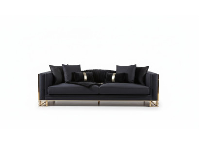 Ensemble de canapé de luxe canapé fauteuil 3+1 places table basse table d'appoint set 4 pièces
