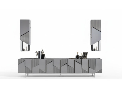 Meuble TV bas + 2 étagères buffet meuble TV bas salon bois moderne neuf