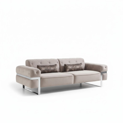 Salon Design Canapé 3 Places Tissu Trois Places Canapé Canapés beige