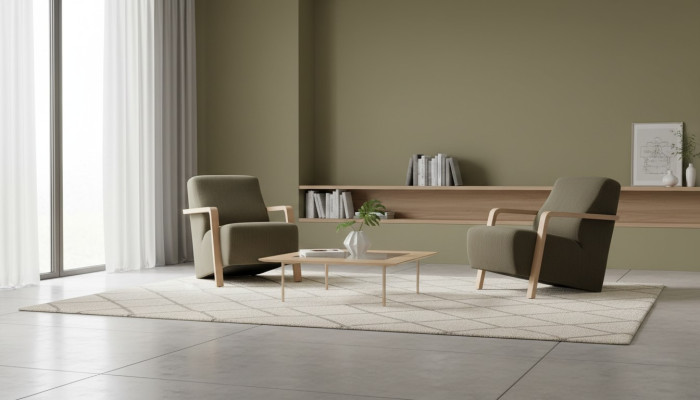 Fauteuil design une place pour le salon Confortable Rembourrage Mobilier vert