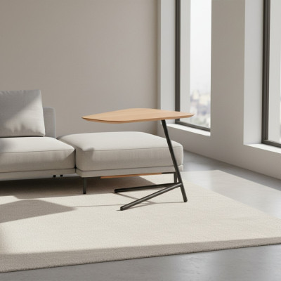 Table d'appoint de salon de luxe Matériau de mobilier moderne en bois avec métal