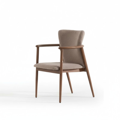 Salle à manger Chaise Design Tissu rembourré Style Textile Fauteuil inclinable moderne