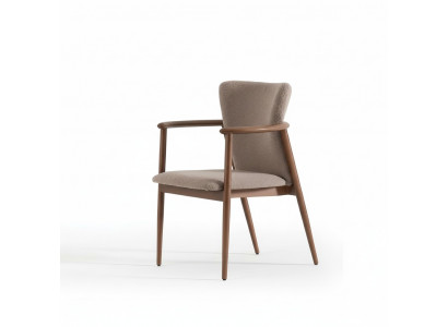 Salle à manger Chaise Design Tissu rembourré Style Textile Fauteuil inclinable moderne
