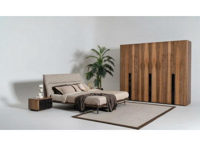 Collection de meubles de chambre de style italien moderne - ensemble de 4 pièces en gris