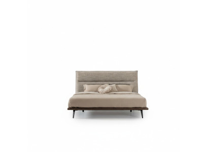 Design de chambre Loft moderne Conception de lit de chambre Lits de luxe Mobilier de style Rembourrage gris nouveaux