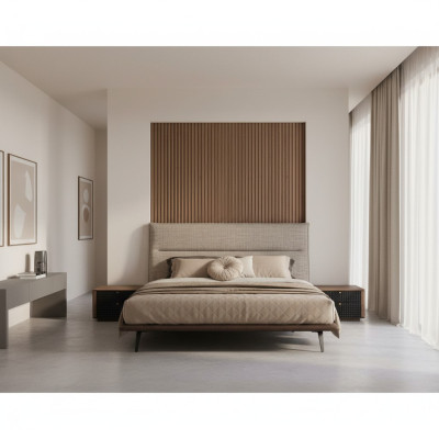 Chambre Table de chevet Design Meubles Tables de chevet Bois brun Couleur