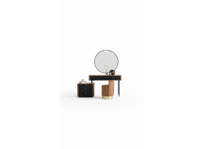Chambre Coiffeuse Miroir Tabouret Ensemble complet nouveau 3 pièces marron