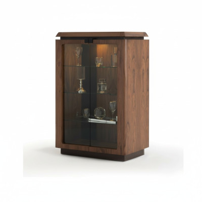 Vitrine en bois de luxe Buffet de présentation Armoires de conception brun Mobilier Armoire neuf