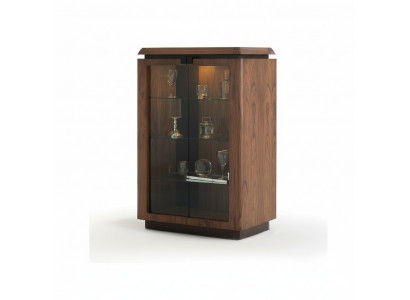 Vitrine en bois de luxe Buffet de présentation Armoires de conception brun Mobilier Armoire neuf