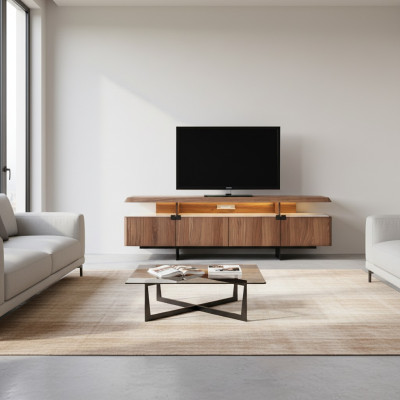 Meuble télé bas de gamme de luxe Armoire étagère latérale Bahut Meuble TV Stand Armoire Mobilier