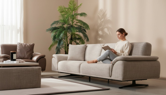 Sofa de salon 3 places Design Luxe Rembourrage Canapé Moderne Canapés 250cm