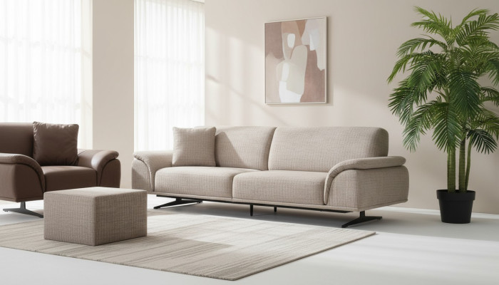 Sofa de salon 3 places Design Luxe Rembourrage Canapé Moderne Canapés 250cm