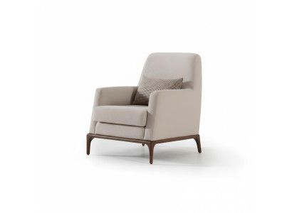 Canapé design Fauteuil Canapé Rembourrage en tissu de luxe 1 place gris nouvel