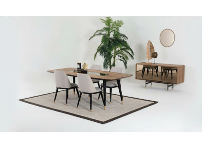 Table à manger 4 x chaises Ensemble de salle à manger Ensemble de table en bois 5 pièces. Groupe