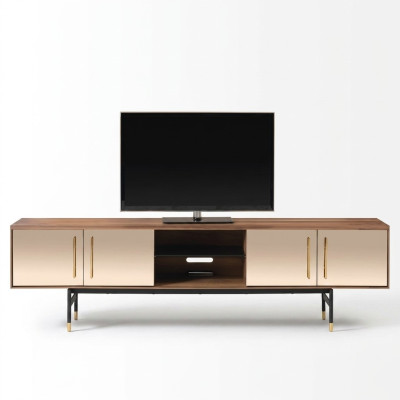 Lowboard Meuble TV Étagère Buffet marron Meuble TV Design Luxe Meuble en bois 260cm