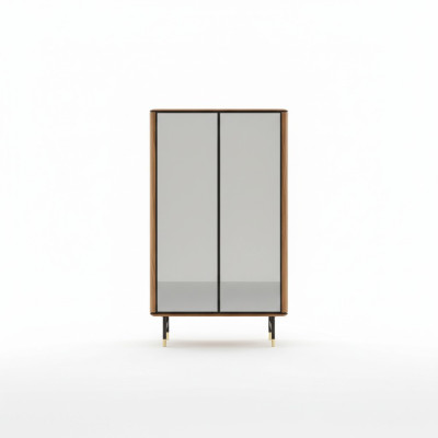 Vitrines armoire de bar en verre Armoire Armoires murales Étagère en bois Salon