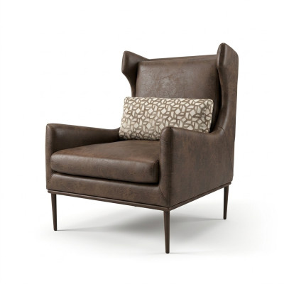 Fauteuil de salon style moderne Marron Luxe nouveau