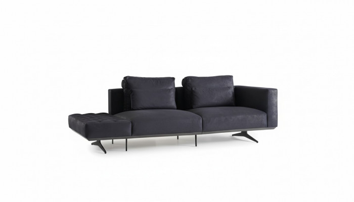 Ensemble de canapé design 3 places Canapé en tissu Canapé rembourré Canapés Noirs