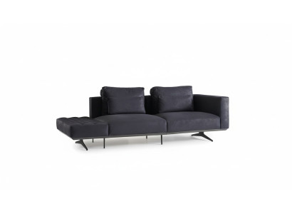 Ensemble de canapé design 3 places Canapé en tissu Canapé rembourré Canapés Noirs