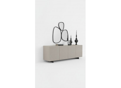 Salle de séjour Miroir Buffet Armoire Design élégant Luxe 2 pièces. Beige nouveau