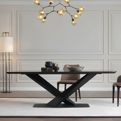 Table de salle à manger de luxe Design Table Salle à manger Tables en Métal Mobilier Design neuf