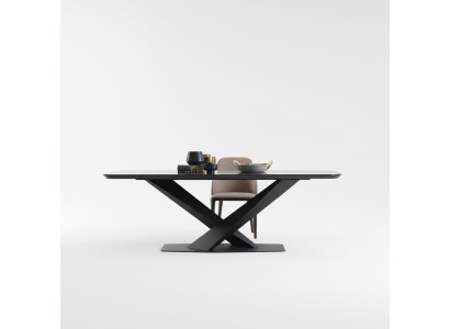 Table de salle à manger de luxe Design Table Salle à manger Tables en Métal Mobilier Design neuf