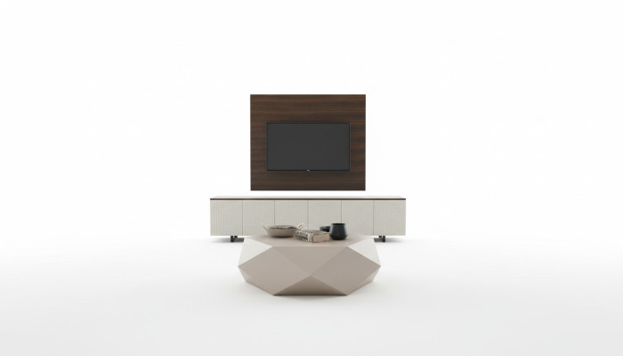 Meuble TV de luxe Meuble TV Buffet Table basse Mur TV 3 Pièces