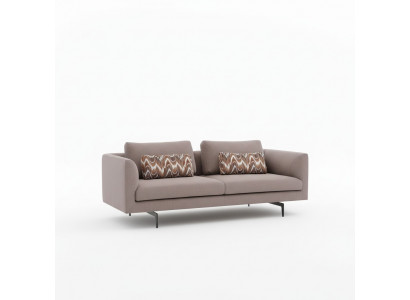 Sofa du salon Rembourrage 3 places Canapés Ensemble de sièges Textile Gris