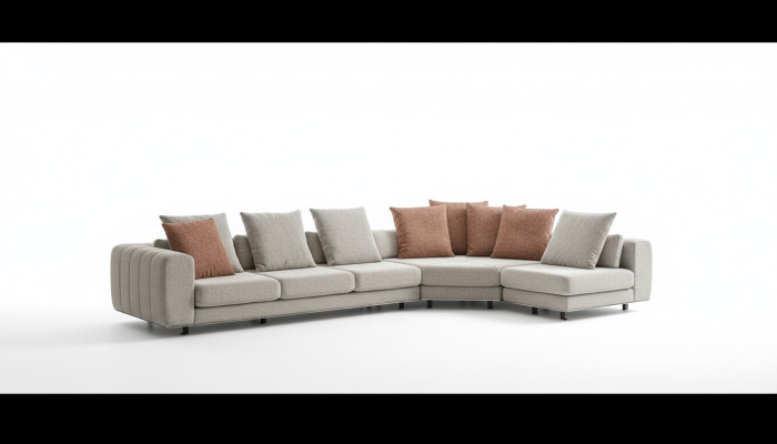 Paysage vivant Canapé Canapé d'angle Design Meubles Canapé Forme en L Nouveau style Moderne