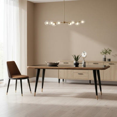 Table à manger Table Table en verre Salle à manger Tables 210x100 Tables à manger 210x100cm