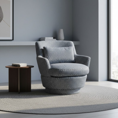 Luxury Fauteuil Design Meubles en bois avec textile Canapé une place Lounge Club