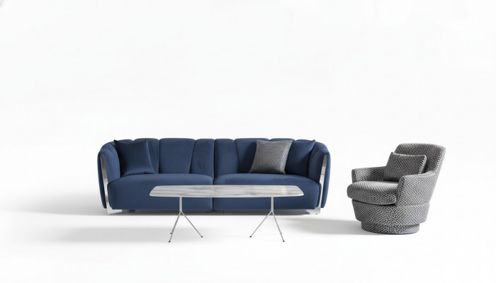 Ensemble de canapé 4+1 places Table basse Canapé Fauteuil Siège Ensemble de luxe 3 pièces nouveau