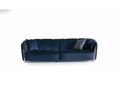 Salle de séjour Canapé Canapé Designer Textile Siège Rembourrage Design Bleu