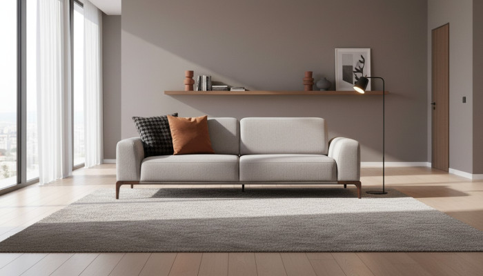 Sofa de salon 3 places Design Meubles de style moderne Canapés gris