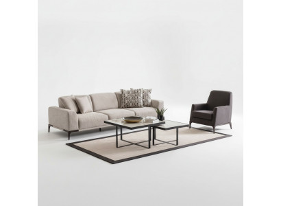 Sofa du salon 4 places Style de design Mobilier canapé moderne Élégant