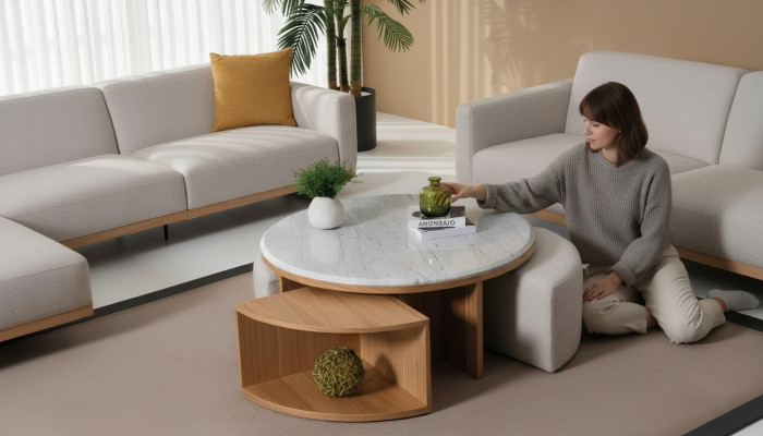 Salon Table basse Table Design Mobilier Luxe Ameublement Moderne