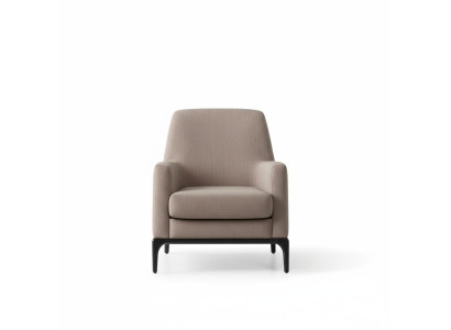 Salon Fauteuil Design Canapé Luxe Rembourrage Moderne Marron Bois Textile