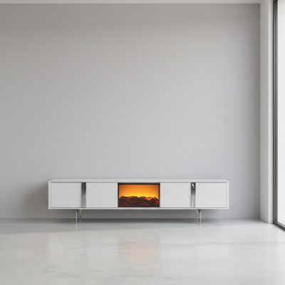 Meuble tv avec cheminée télévision de luxe à bas prix Sideboard 240cm
